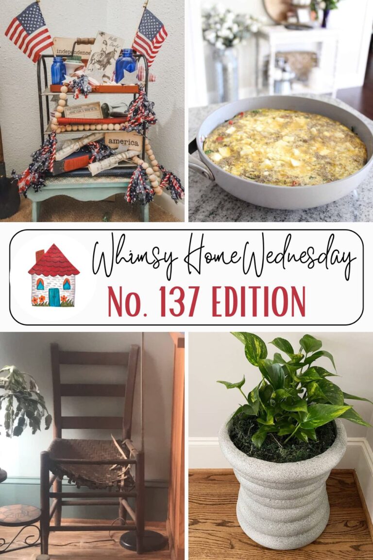 Join us on Whimsy Home Wednesday Blog Link Party No. 137 and see host projects, the features from the previous week and link up your posts!