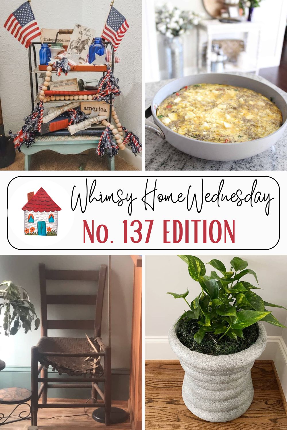 Join us on Whimsy Home Wednesday Blog Link Party No. 137 and see host projects, the features from the previous week and link up your posts!