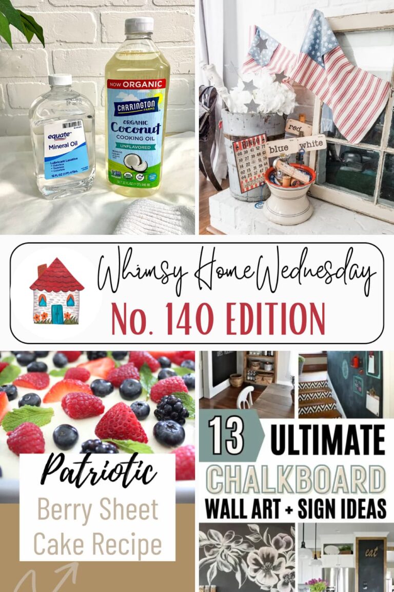 Join us on Whimsy Home Wednesday Blog Link Party No. 140 and see host projects, the features from the previous week and link up your posts!