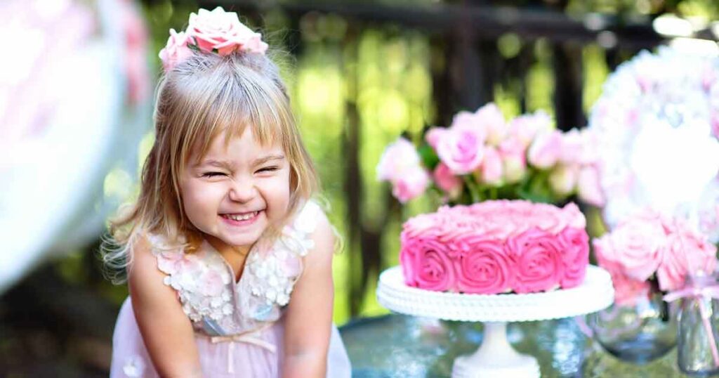 little girl and cake