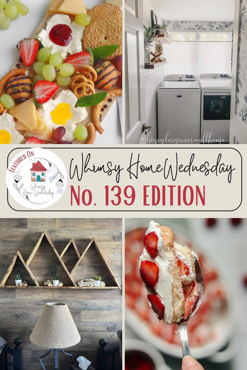 Join us on Whimsy Home Wednesday Blog Link Party No. 139 and see host projects, the features from the previous week and link up your posts!