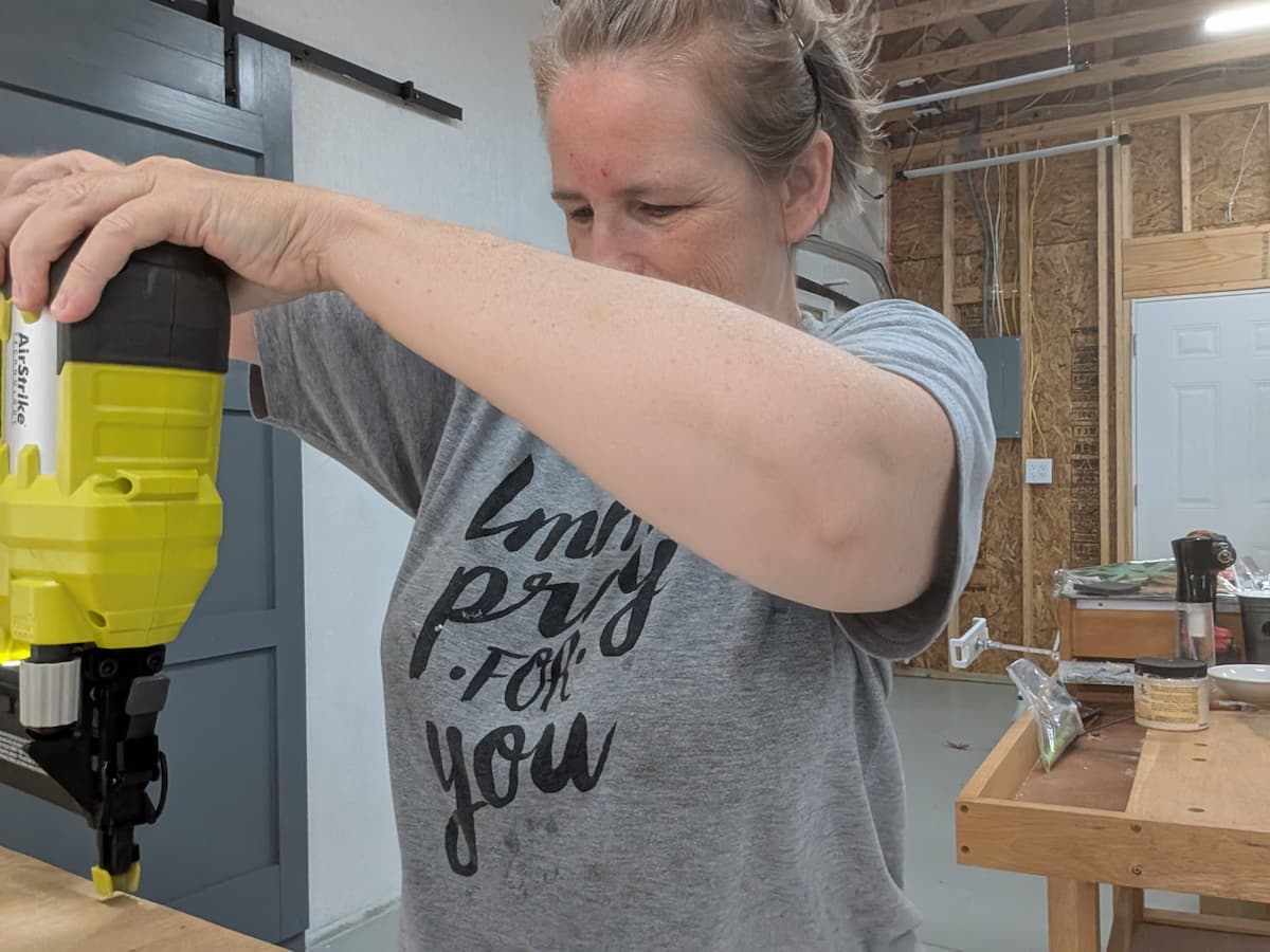 using a brad nailer