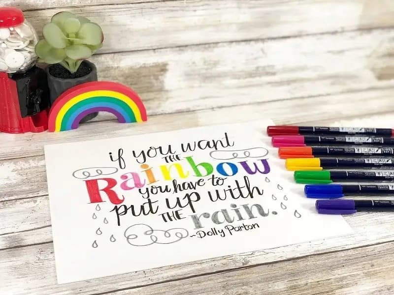 dolly Parton Quote with Markers