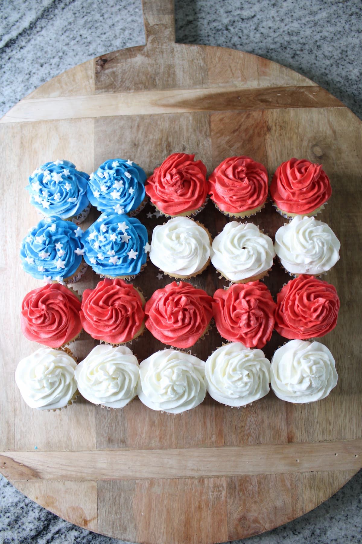 Red White And Blue Cupcakes