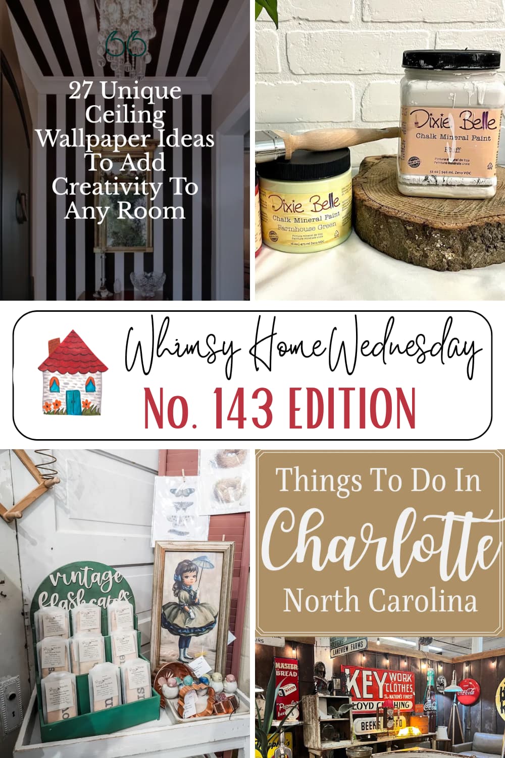 Join us on Whimsy Home Wednesday Blog Link Party No. 143 and see host projects, the features from the previous week and link up your posts!