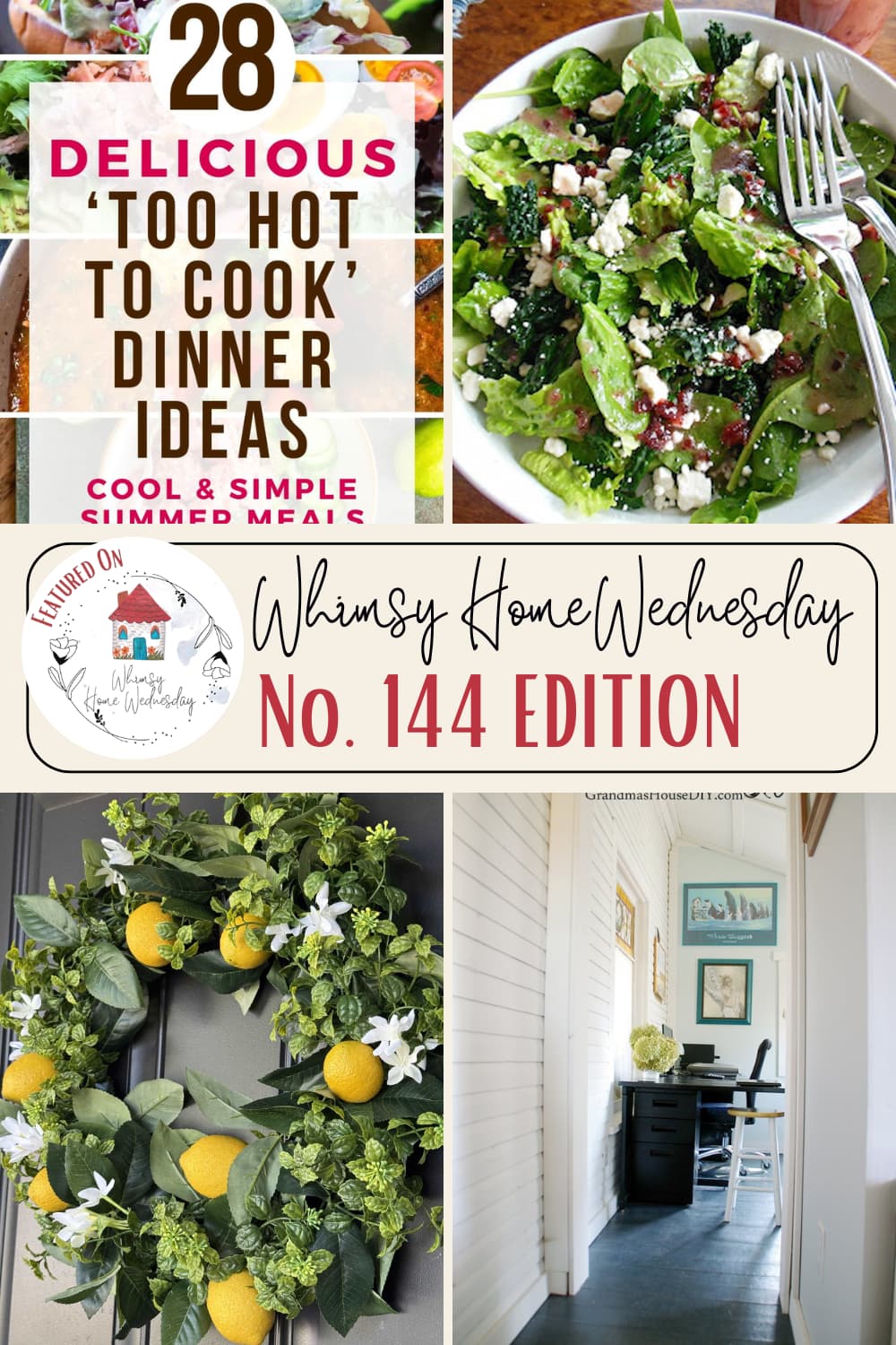 Join us on Whimsy Home Wednesday Blog Link Party No. 144 and see host projects, the features from the previous week and link up your posts!