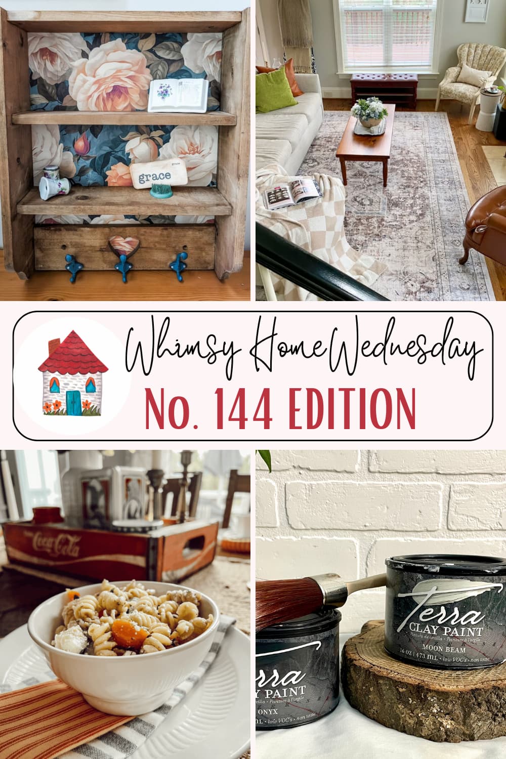 Join us on Whimsy Home Wednesday Blog Link Party No. 144 and see host projects, the features from the previous week and link up your posts!