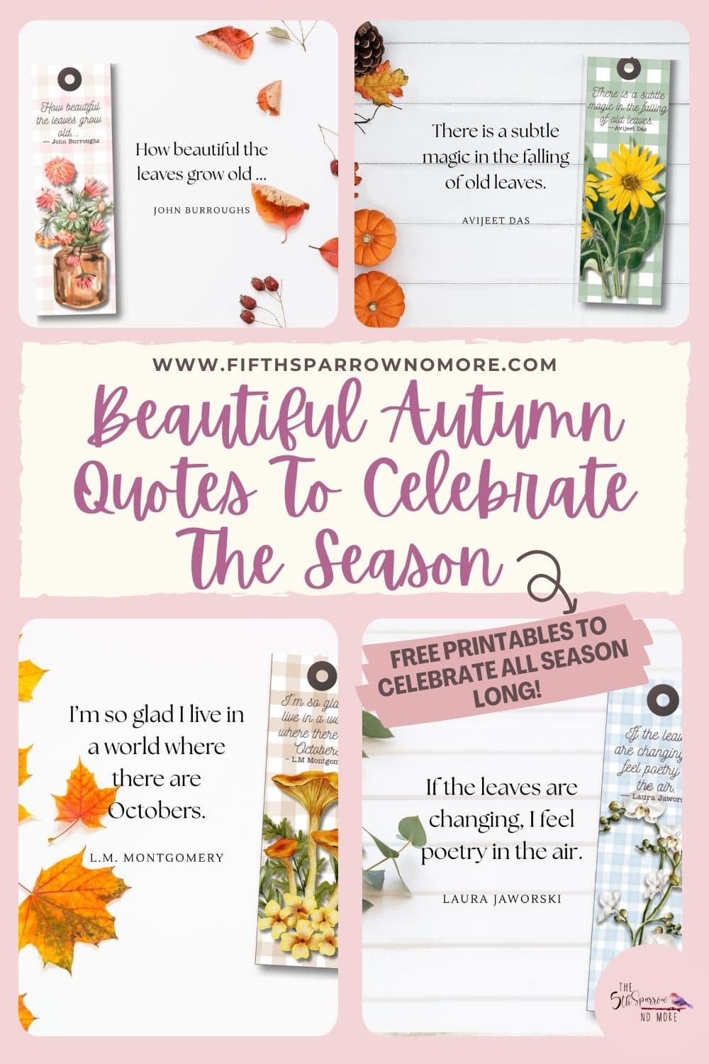 In this post I'm sharing beautiful Fall and Autumn quotes to celebrate the season. Free printables to enjoy these quotes all season long.
