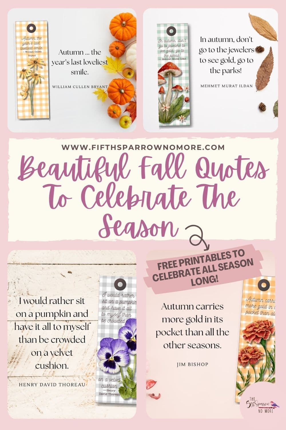 In this post I'm sharing beautiful Fall and Autumn quotes to celebrate the season. Free printables to enjoy these quotes all season long.