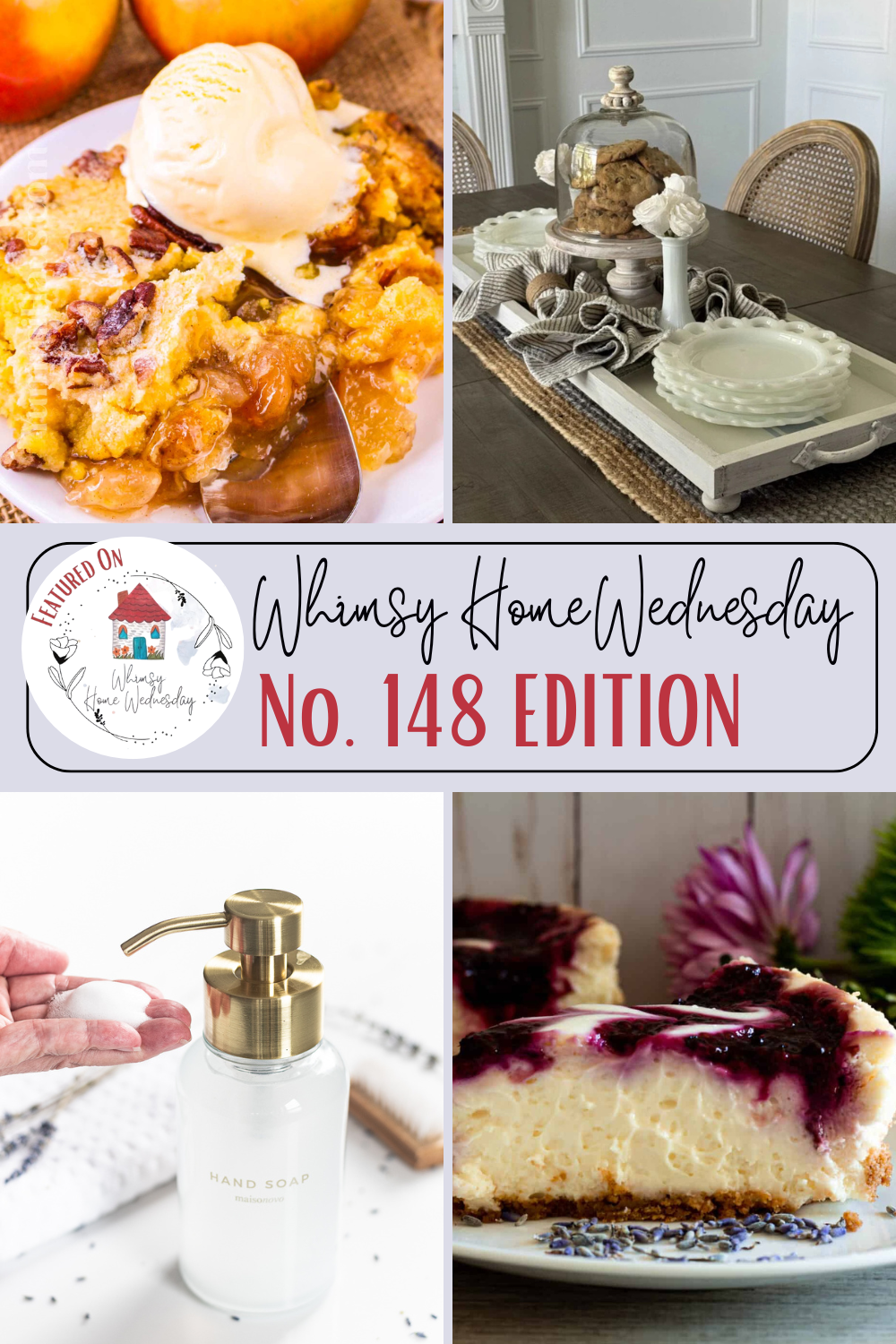 Join us on Whimsy Home Wednesday Blog Link Party No. 148 and see host projects, the features from the previous week and link up your posts!