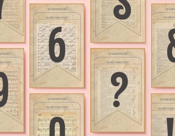 Download the printable rustic and vintage fall banner. For a mantel, parties, or print small for a wreath! Includes letters, numbers punctuation and blanks.
