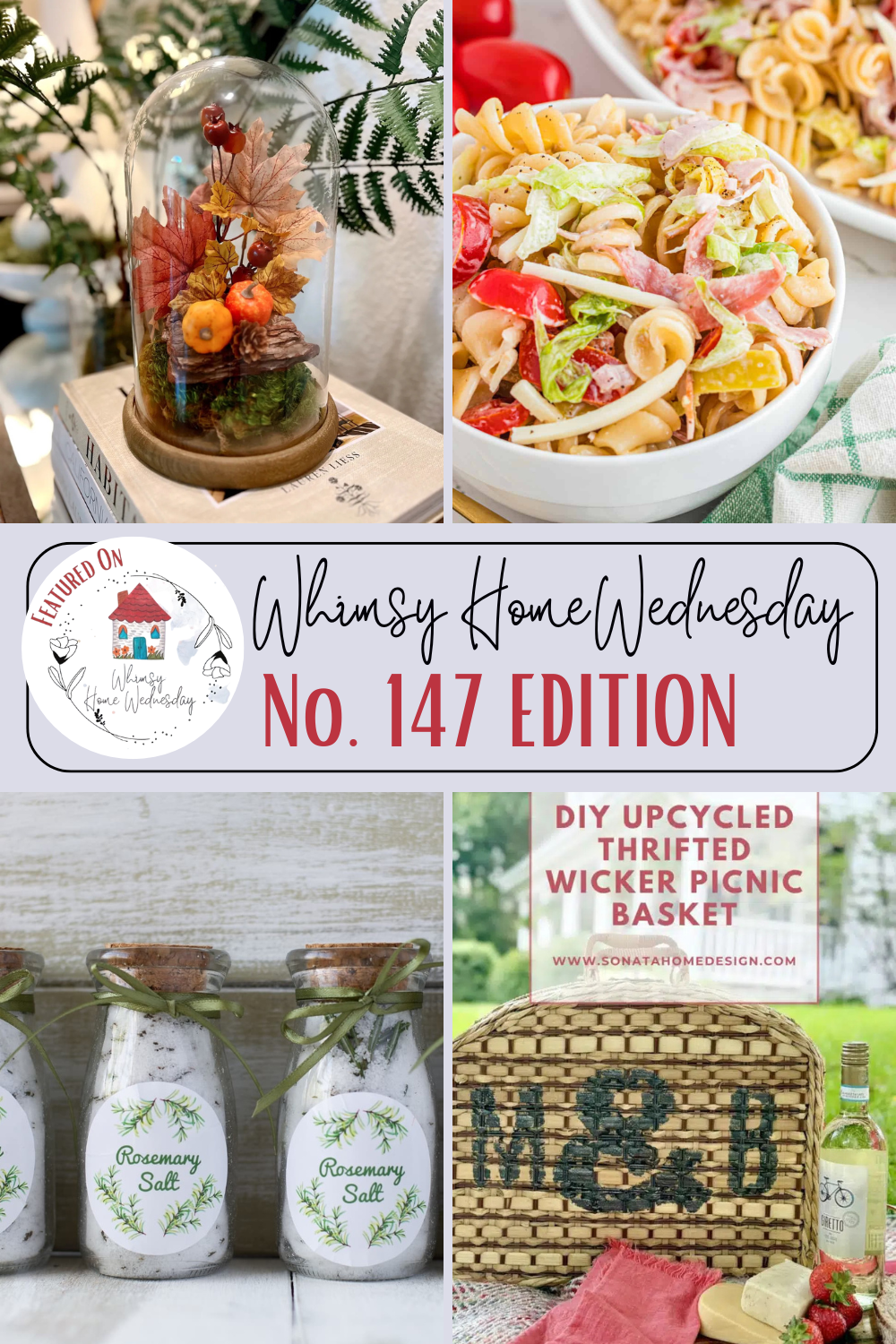 Join us on Whimsy Home Wednesday Blog Link Party No. 147 and see host projects, the features from the previous week and link up your posts!
