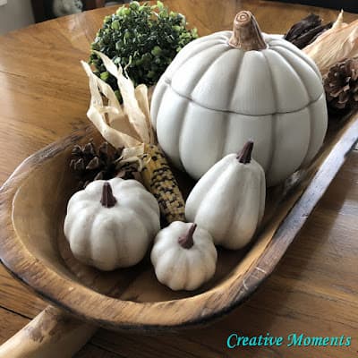 white pumpkins in bowl