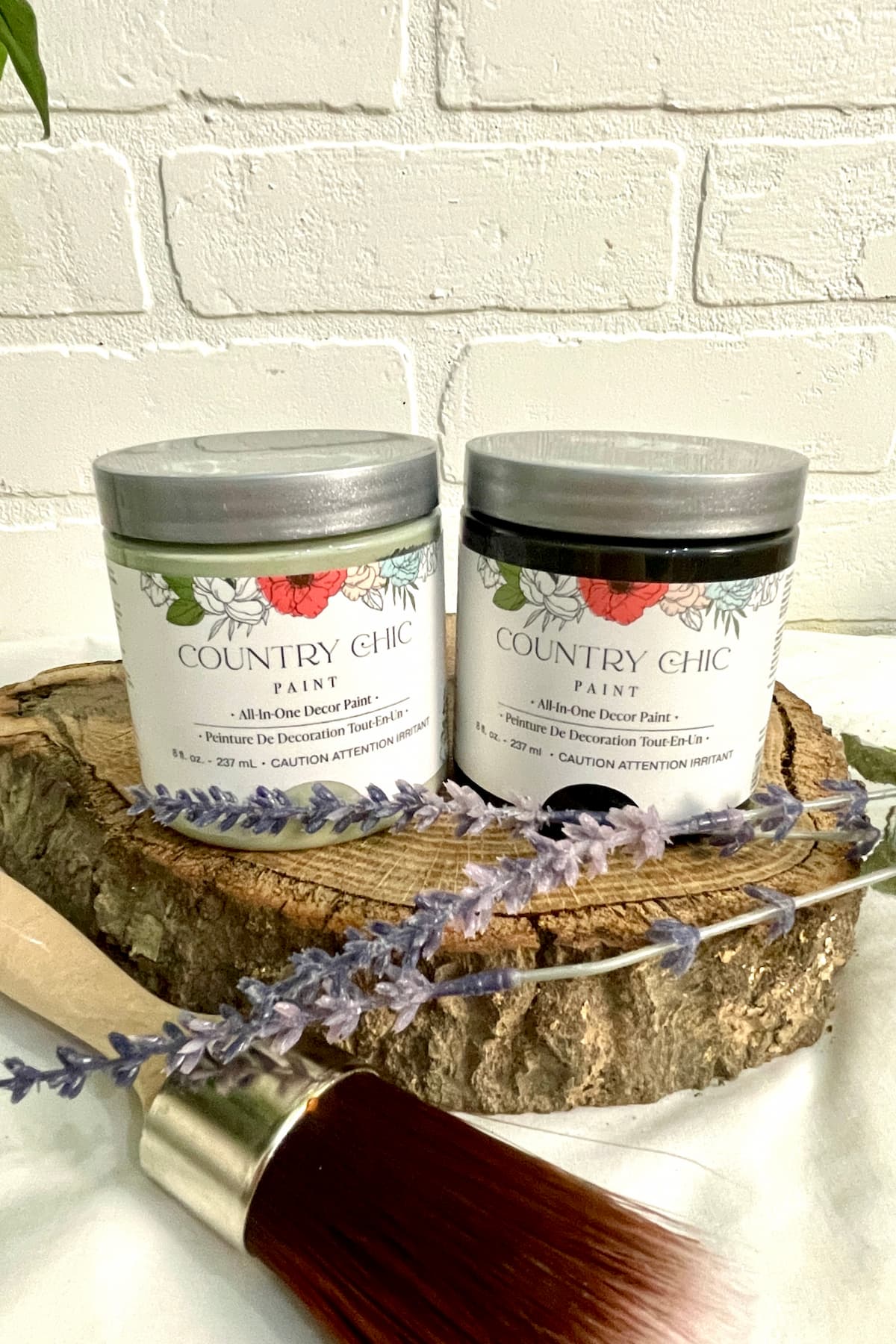 two jars of paint
