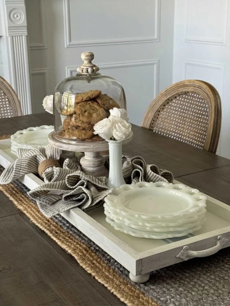 Tray on table