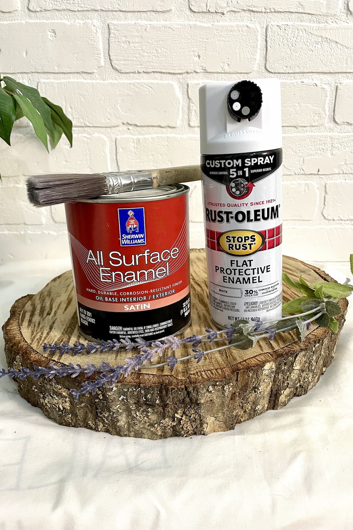 can of paint and spray paint