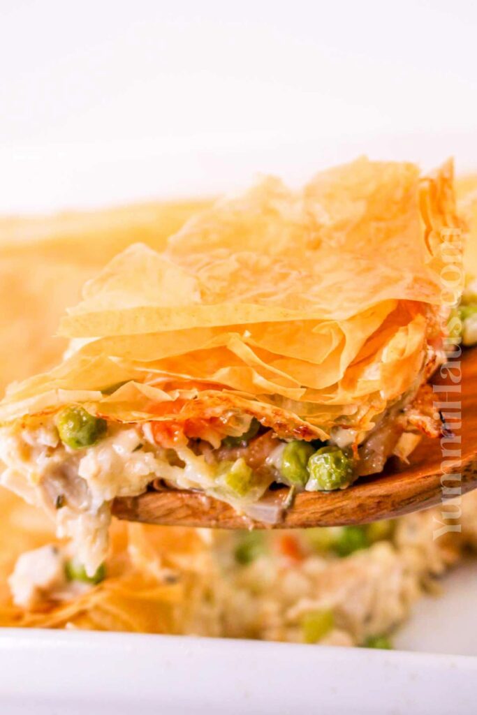spoon of pot pie