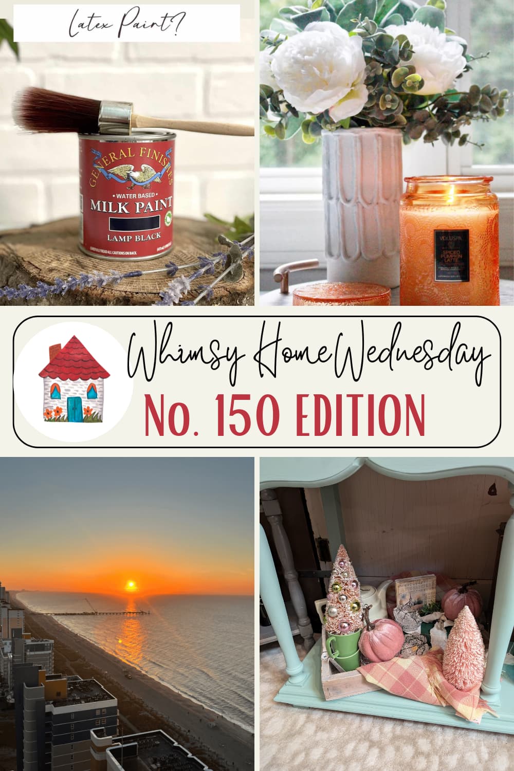 Join us on Whimsy Home Wednesday Blog Link Party No. 150 and see host projects, the features from the previous week and link up your posts!