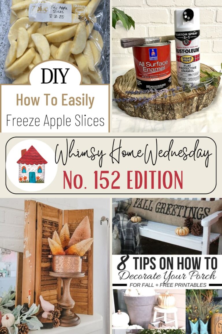 Join us on Whimsy Home Wednesday Blog Link Party No. 152 and see host projects, the features from the previous week and link up your posts!