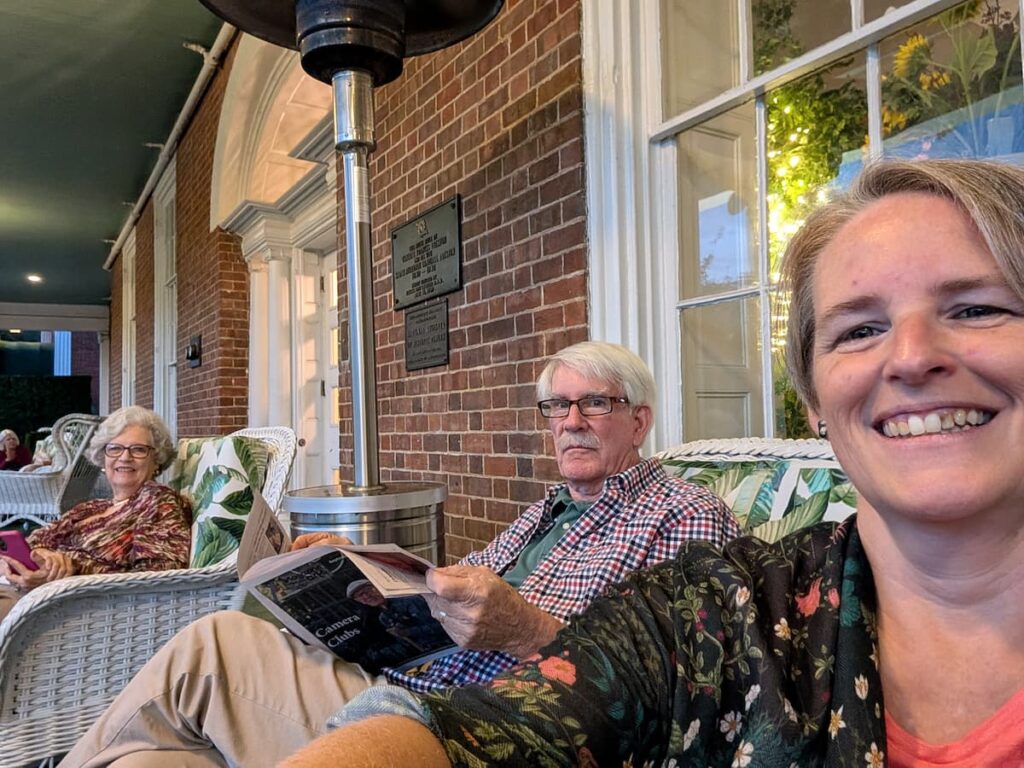 selfie on the porch