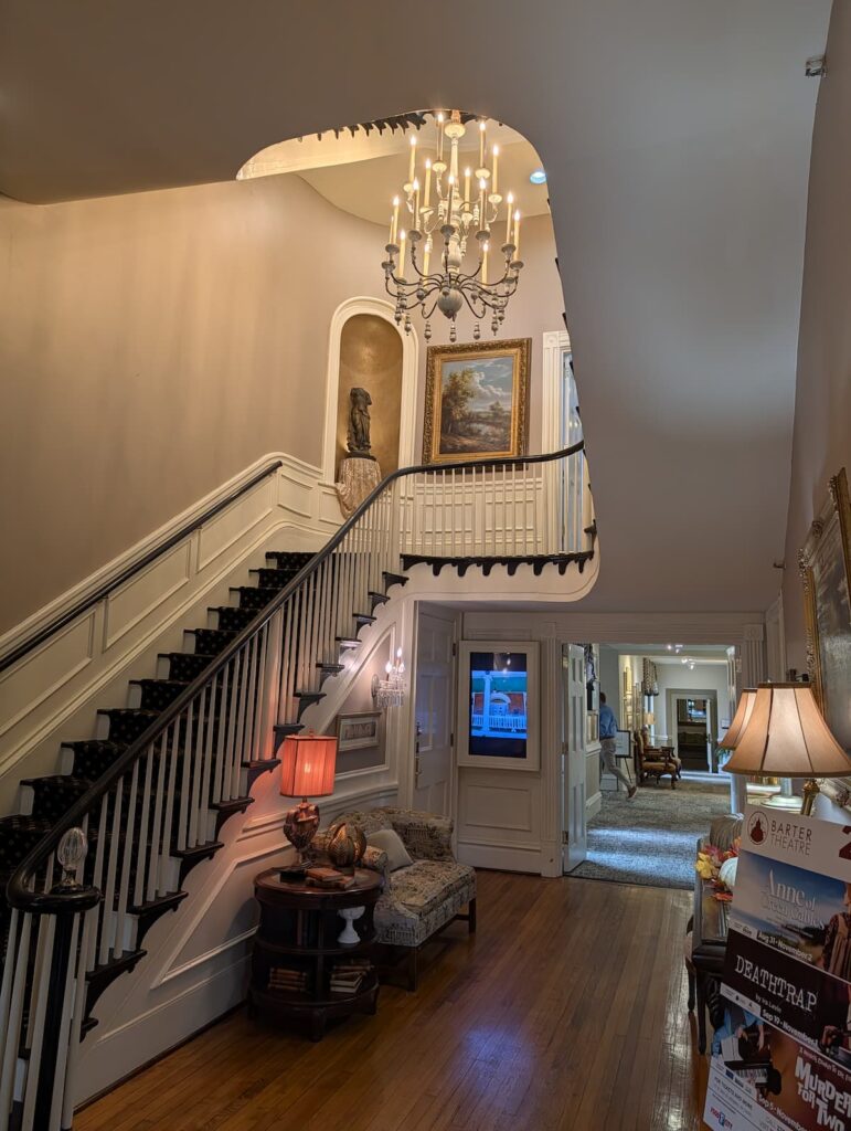 Staircase at martha washington inn