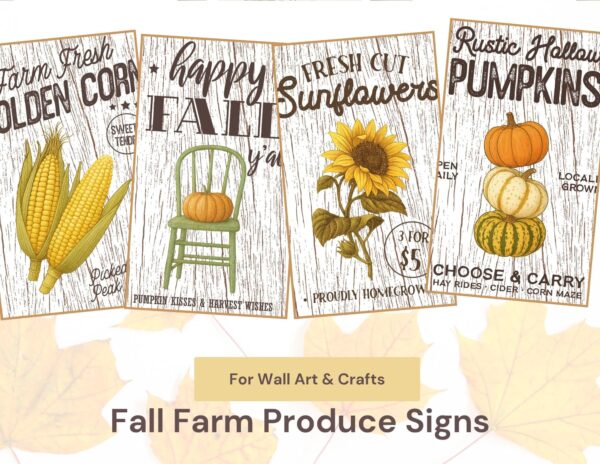 Vintage Fall Produce Stand Signs Printable Set - Image 3