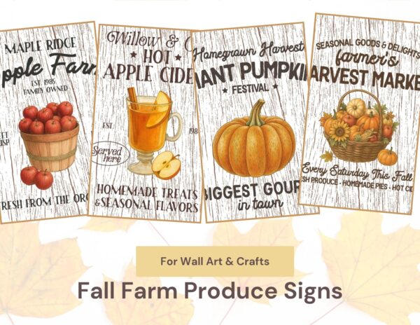 Vintage Fall Produce Stand Signs Printable Set - Image 4