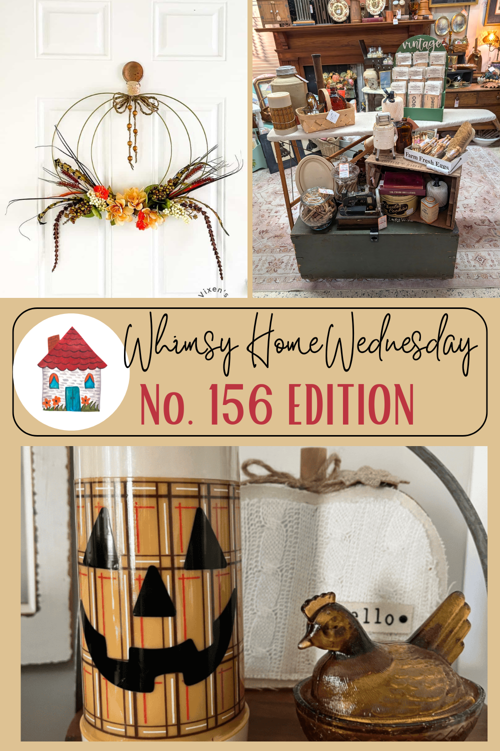 Join us on Whimsy Home Wednesday Blog Link Party No. 156 and see host projects, the features from the previous week and link up your posts!