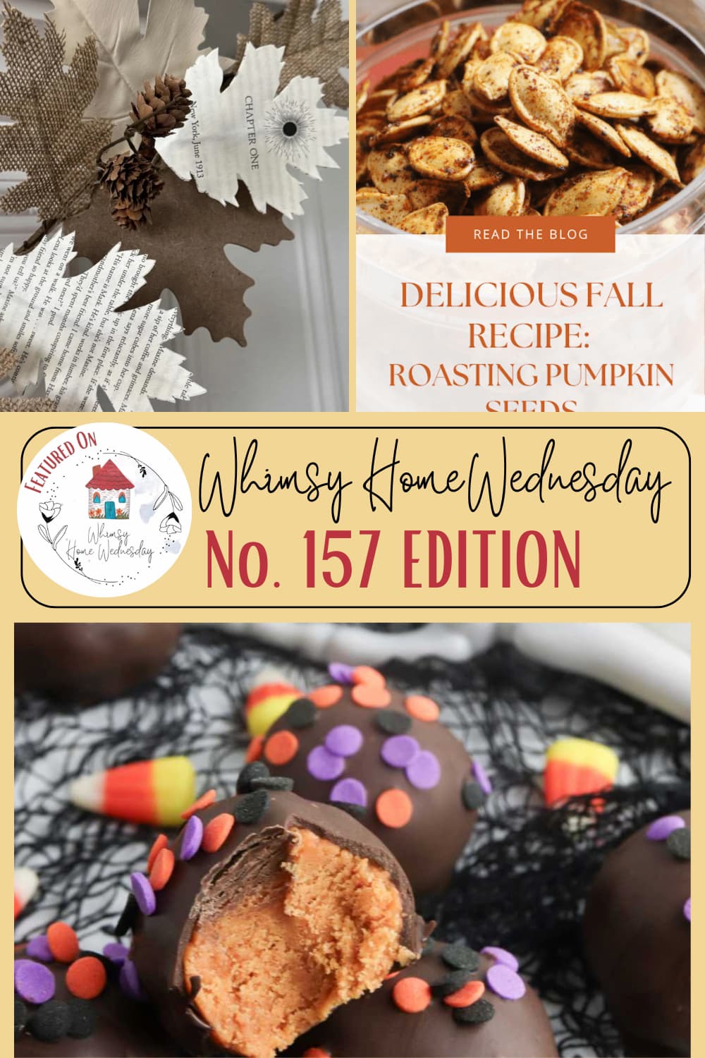 Join us on Whimsy Home Wednesday Blog Link Party No. 157 and see host projects, the features from the previous week and link up your posts!