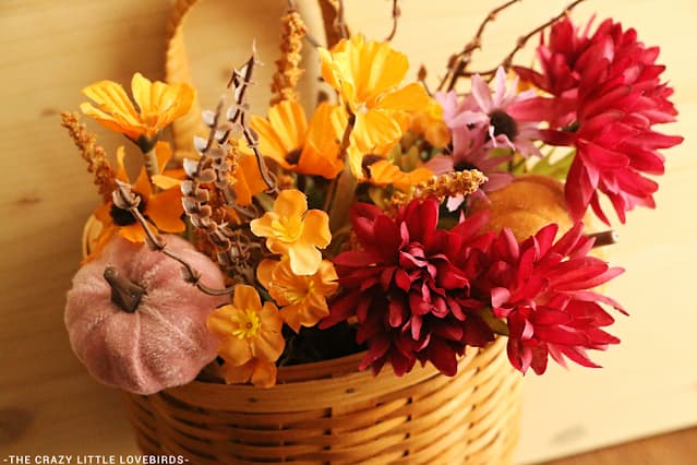 flowers in basket