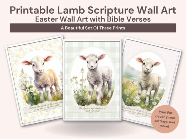 Sheep print with Bible verses