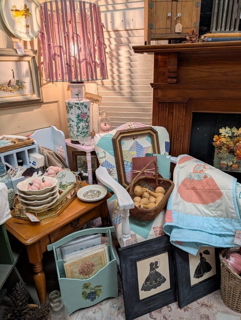 vintage booth corner