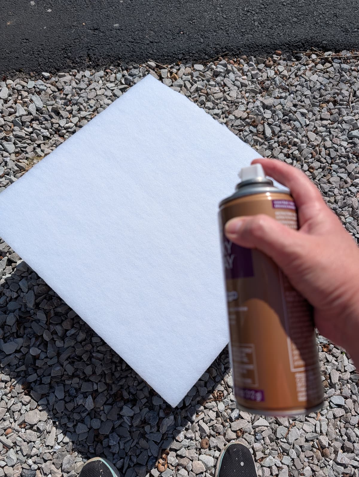 foam and spray adhesive