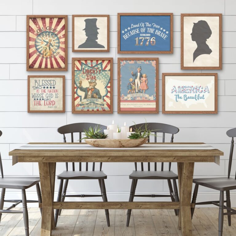 Easy And Inexpensive Patriotic Ideas Just Using Printables