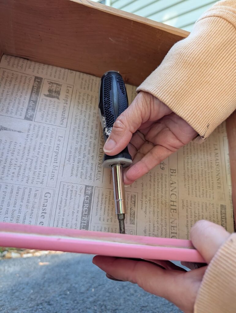 screwdriver removing hardware