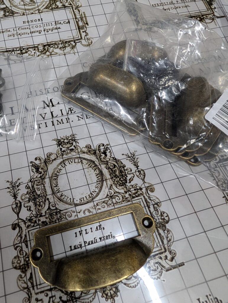 drawer handles with IOD transfers
