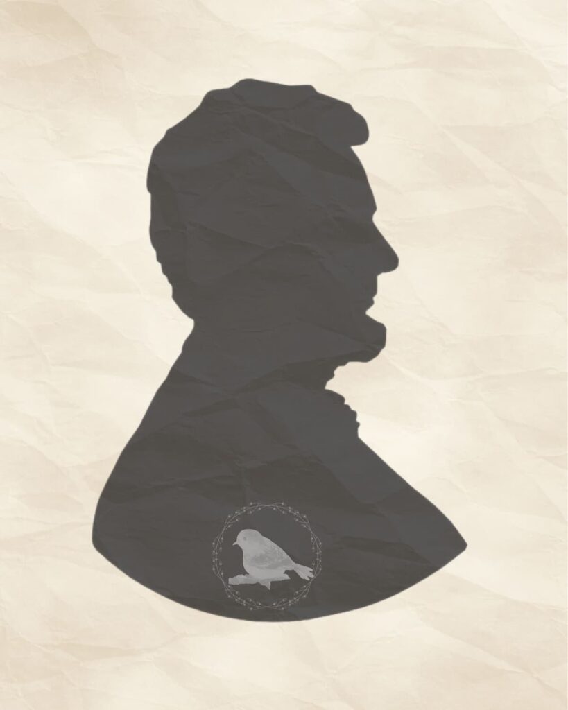 Vintage patriotic silhouette printable set featuring Abraham Lincoln, George Washington, and Betsy Ross