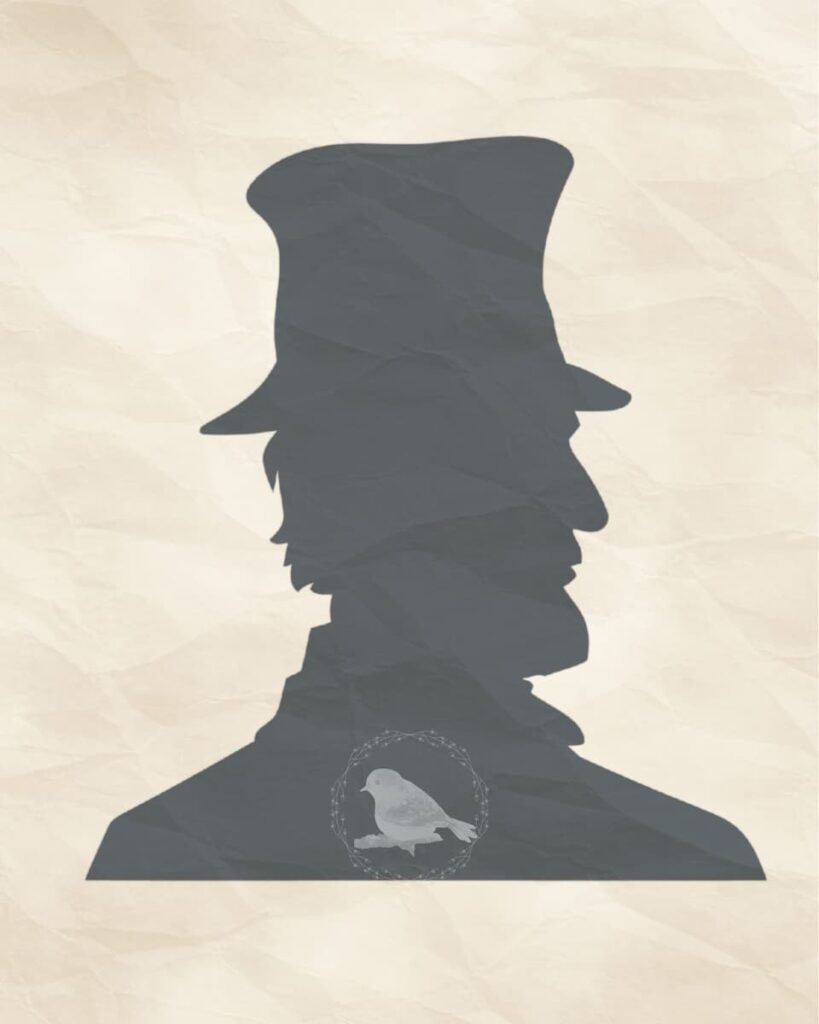 Vintage patriotic silhouette printable set featuring Abraham Lincoln, George Washington, and Betsy Ross