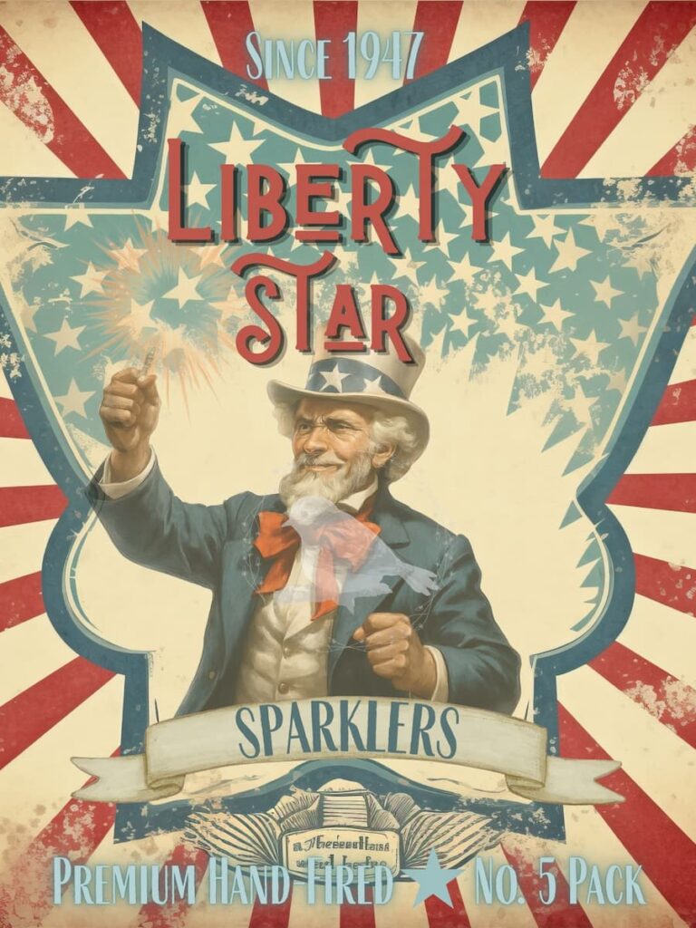 vintage fireworks printable wall art americana decor