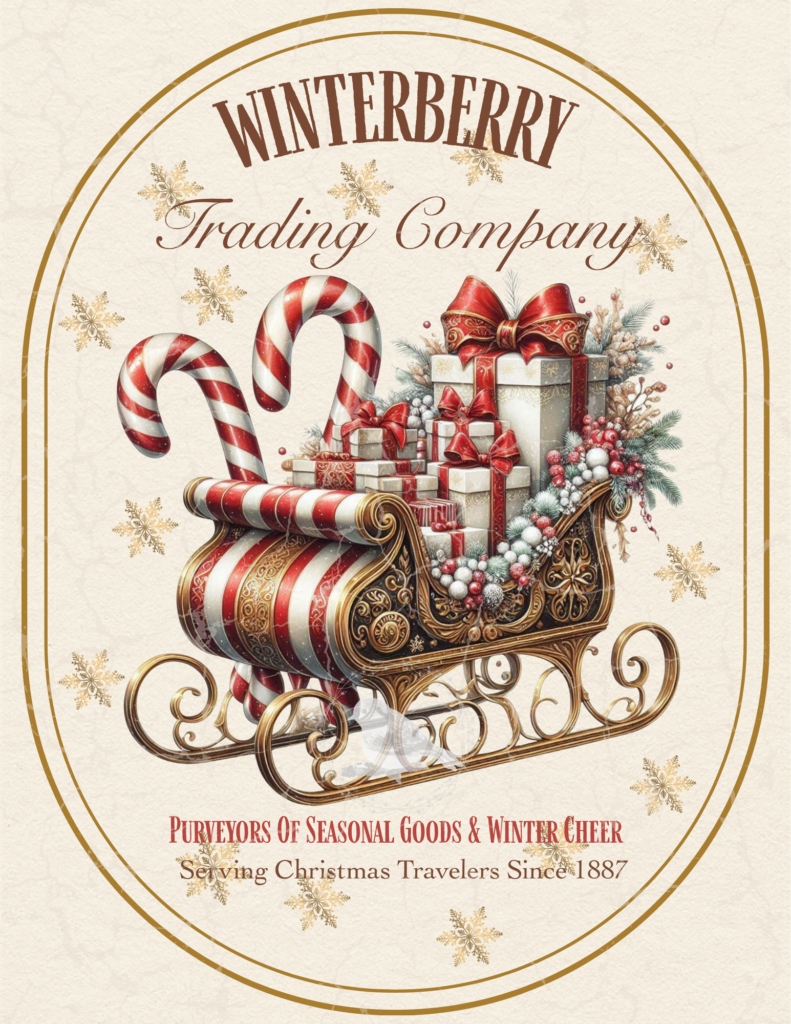 printable bundle featuring three charming mercantile signs and a coordinating Christmas ephemera sheet. Perfect for holiday decorating, junk journals, card making, gift wrapping, and seasonal crafts. Instant digital download.